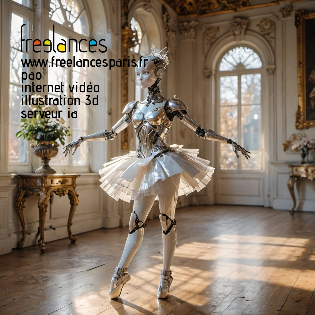 Pao mise en page internet vidéo illustration 3d serveur IA générative AI freelance paris studio de création magazines PU003AB0